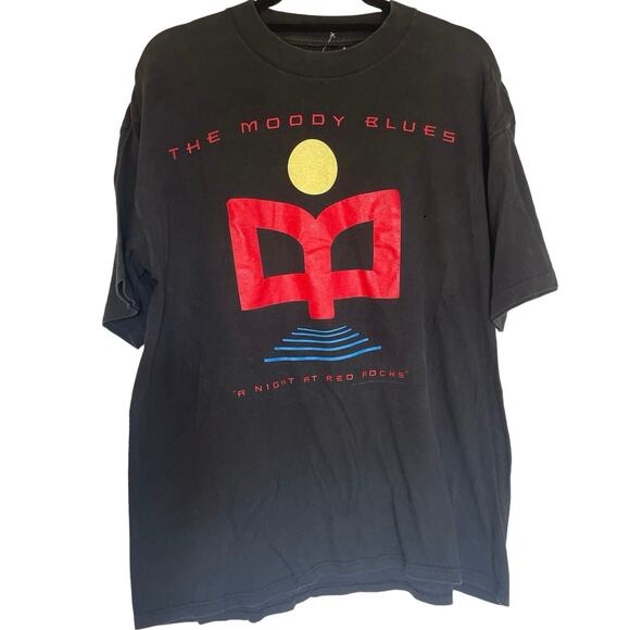 Vintage 90s Moody Blues A Night at Red Rocks 1993 Single Stitch Tour Shirt XL - Picture 1 of 4